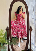 Artistic Patola Print Soft Cotton Flared Dress