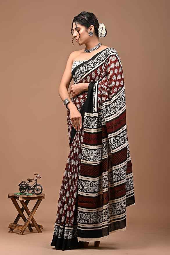 LaalMitti Earth Bloom in Mulmul Saree