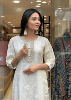 Luxe Russian Silk Jacquard Suit Set with Zari Dupatta