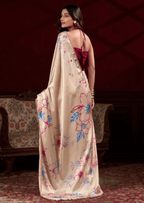 Vaanya Blush Satin Silk Saree